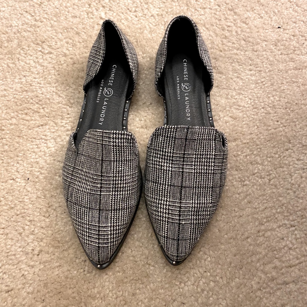 Chinese Laundry Plaid Flats